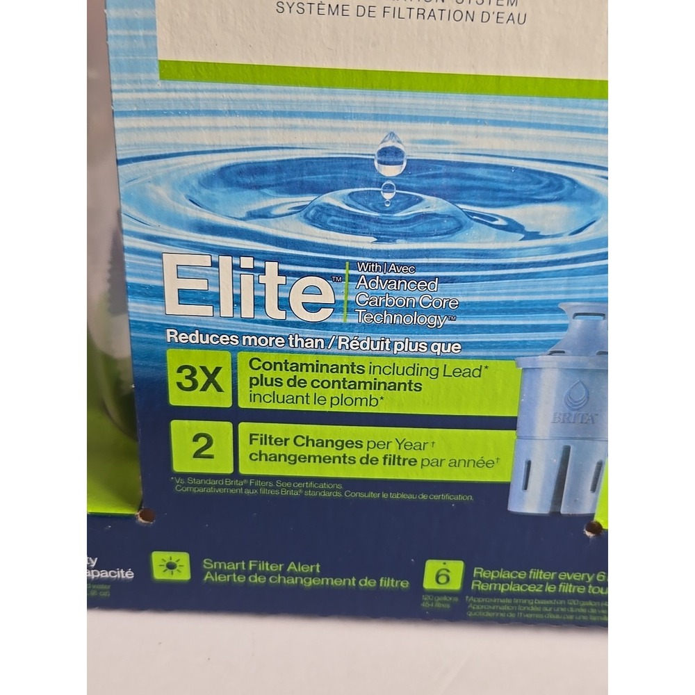 NEW Brita Elite 6-Cup Red Water Pitcher 1 Pack Clean Filter Smart Filter Alert - Picture 4 of 16